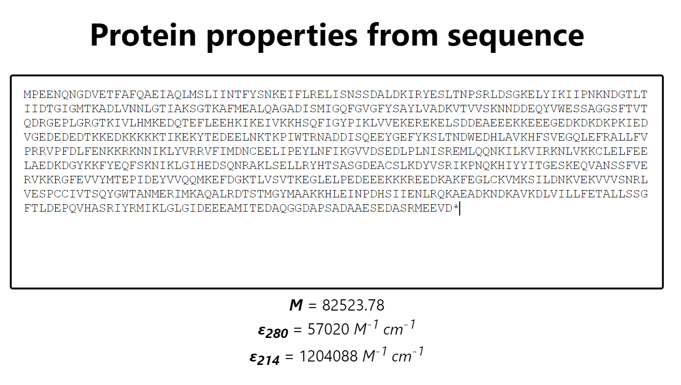 Protein properties